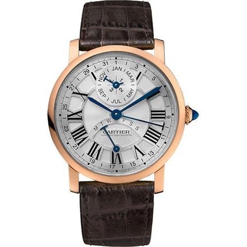 Cartier Men's W1556217 Rotonde De Cartier Brown Leather Watch