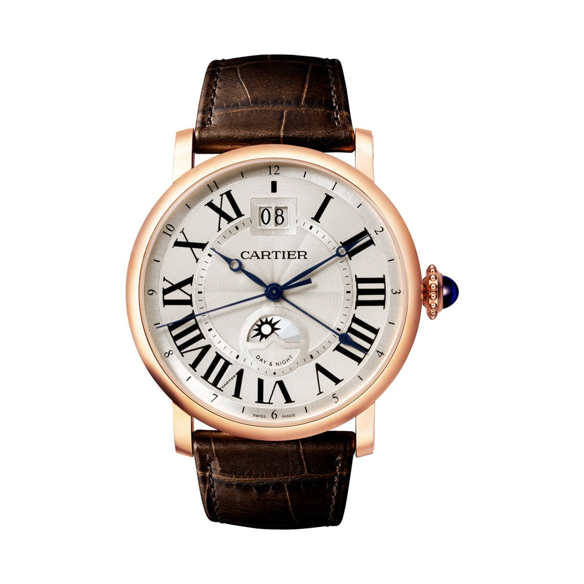Cartier Men's W1556220 Rotonde De Cartier Brown Leather Watch