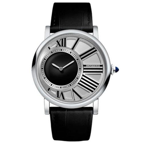 Cartier Men's W1556224 Rotonde De Cartier Black Leather Watch