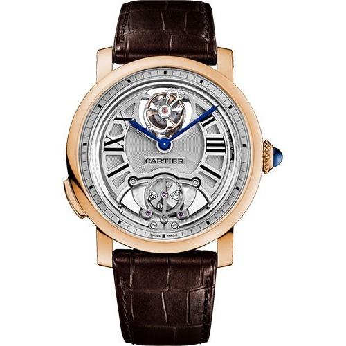 Cartier Men's W1556229 Rotonde De Cartier Brown Leather Watch