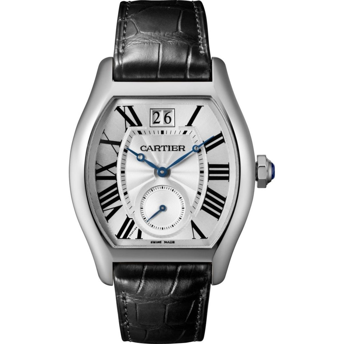 Cartier Men's W1556233 Tortue Black Leather Watch