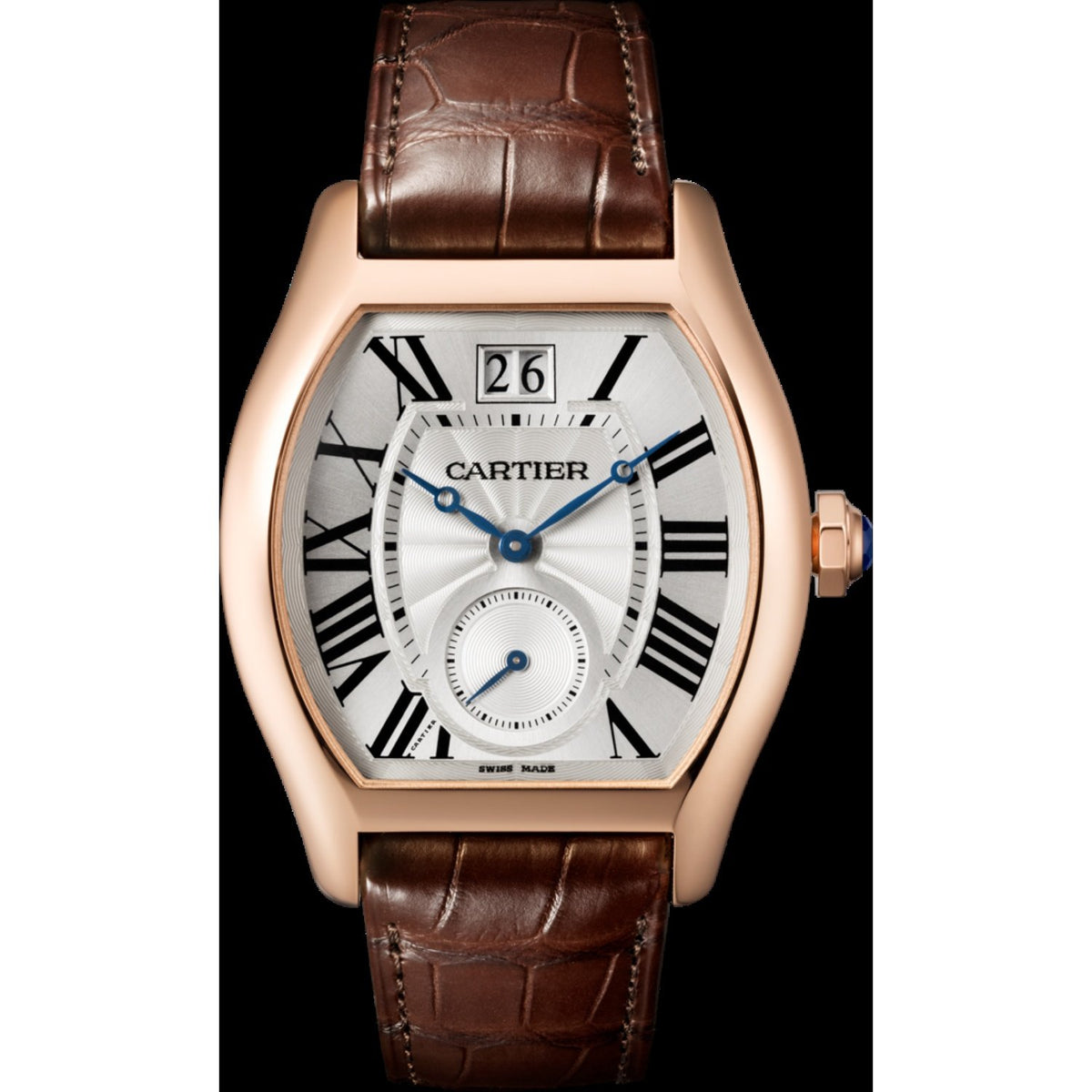 Cartier Men's W1556234 Tortue Brown Leather Watch