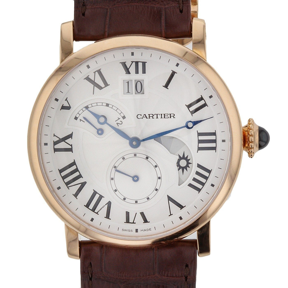 Cartier Men's W1556240 Rotonde De Cartier Brown Leather Watch