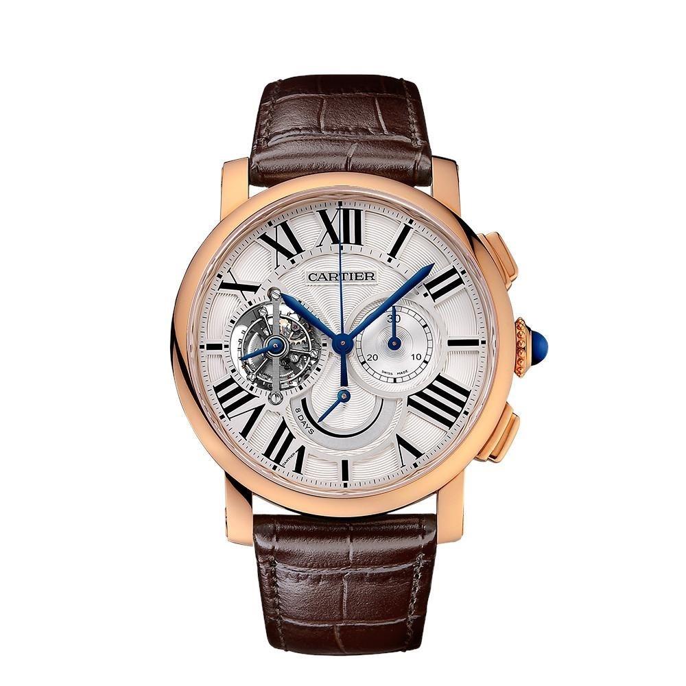 Cartier Men's W1556245 Rotonde De Cartier Brown Leather Watch