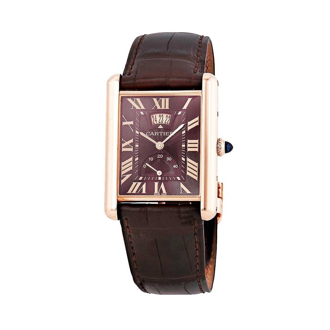 Cartier Men's W1560002 Tank Brown Leather Watch