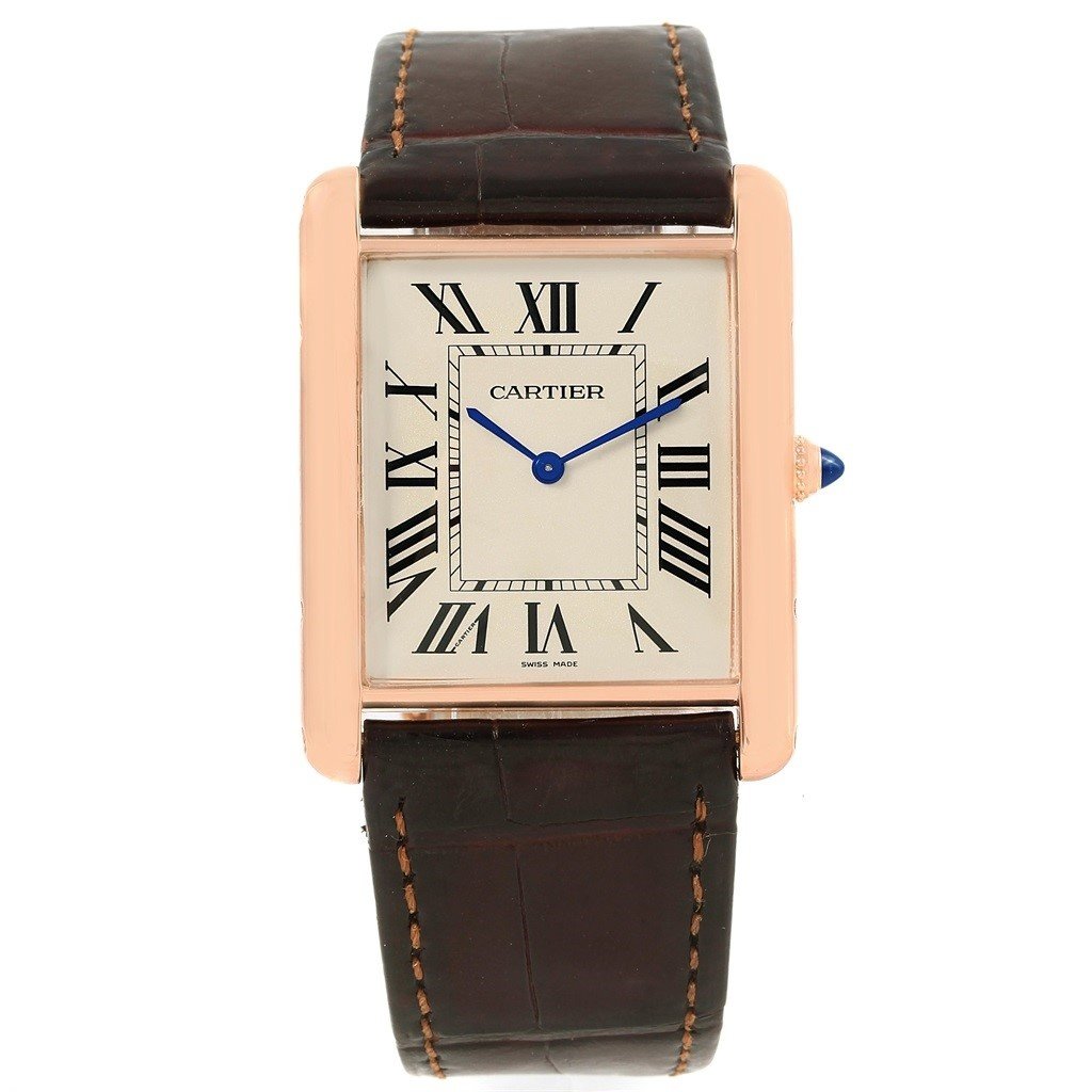 Cartier Men's W1560017 Tank Brown Leather Watch