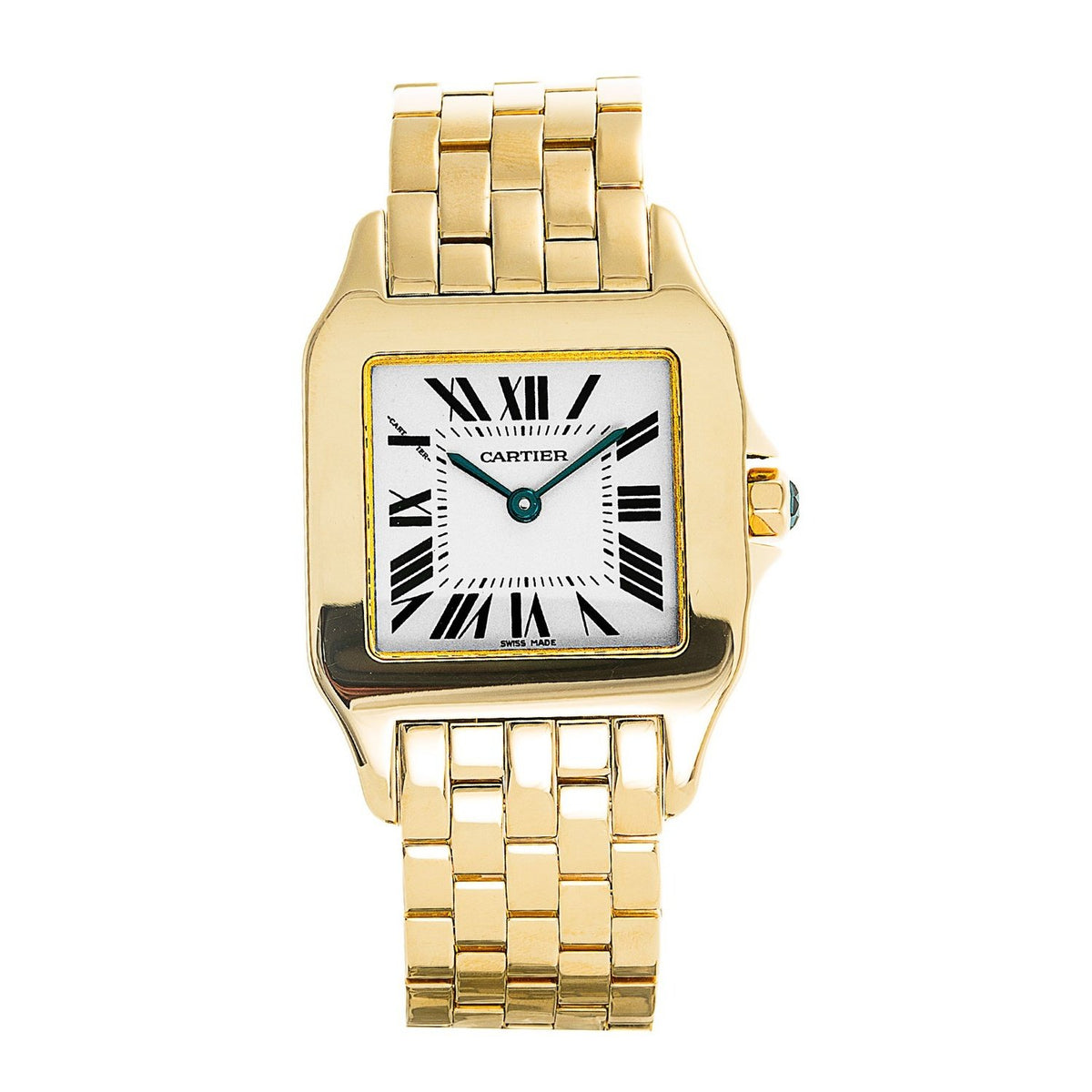 Cartier Women&#39;s W25062X9 Santos Gold-Tone Stainless Steel Watch