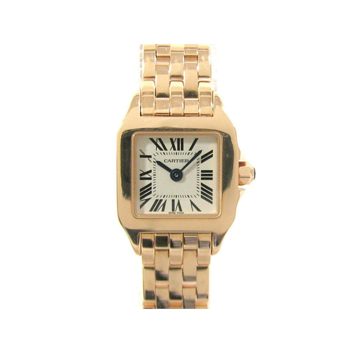 Cartier Women&#39;s W25077X9 Santos Rose Gold-Tone Stainless Steel Watch