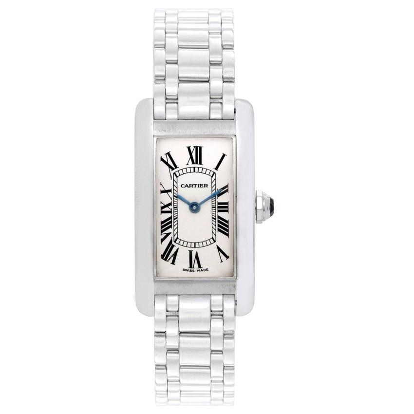 Cartier Women's W26019L1 Tank White Gold-tone Stainless Steel Watch