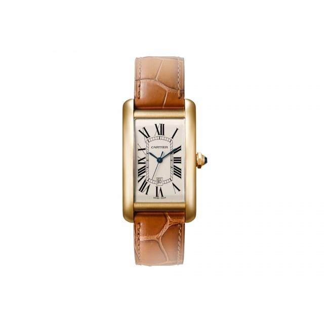 Cartier Men's W2603156 Tank Americaine Brown Leather Watch