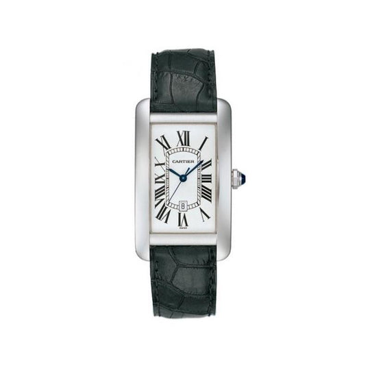 Cartier Men's W2603256 Tank Black Leather Watch