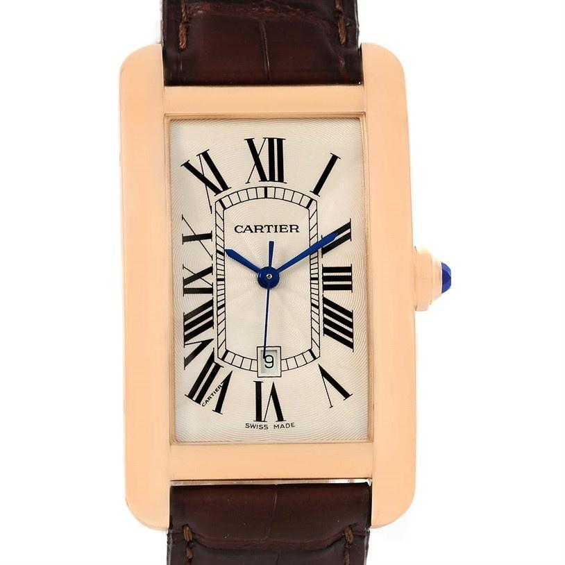 Cartier Men's W2609156 Tank Brown Leather Watch