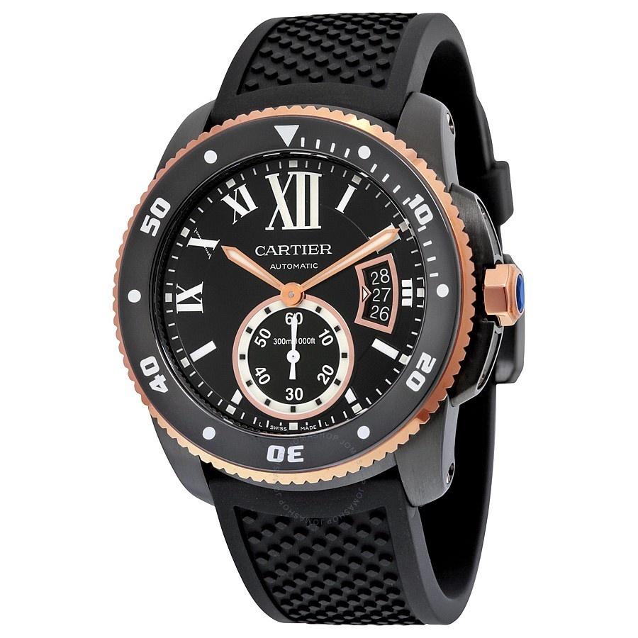 Cartier calibre on sale rubber strap