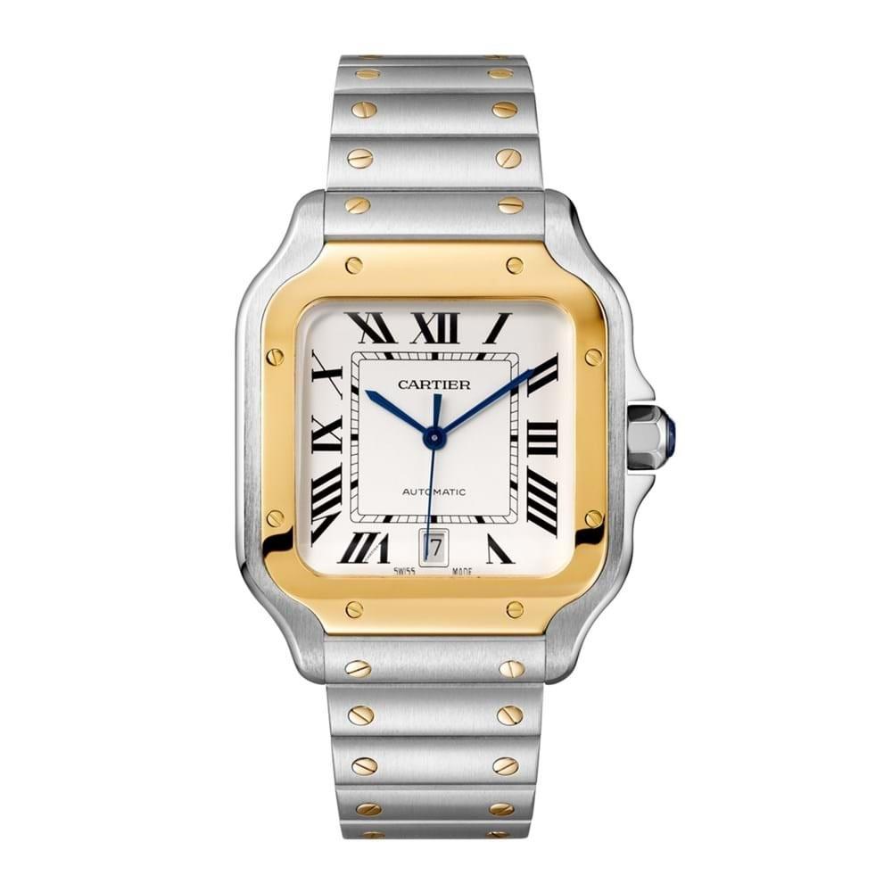 Cartier Men&#39;s W2SA0006 Santos Two-Tone 18K Gold-Tone and Stainless Steel Watch