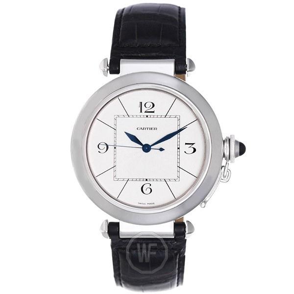 Cartier Men's W3018751 Pasha Black Leather Watch