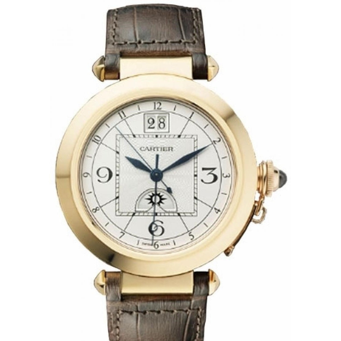Cartier Men's W3109151 Pasha Brown Leather Watch