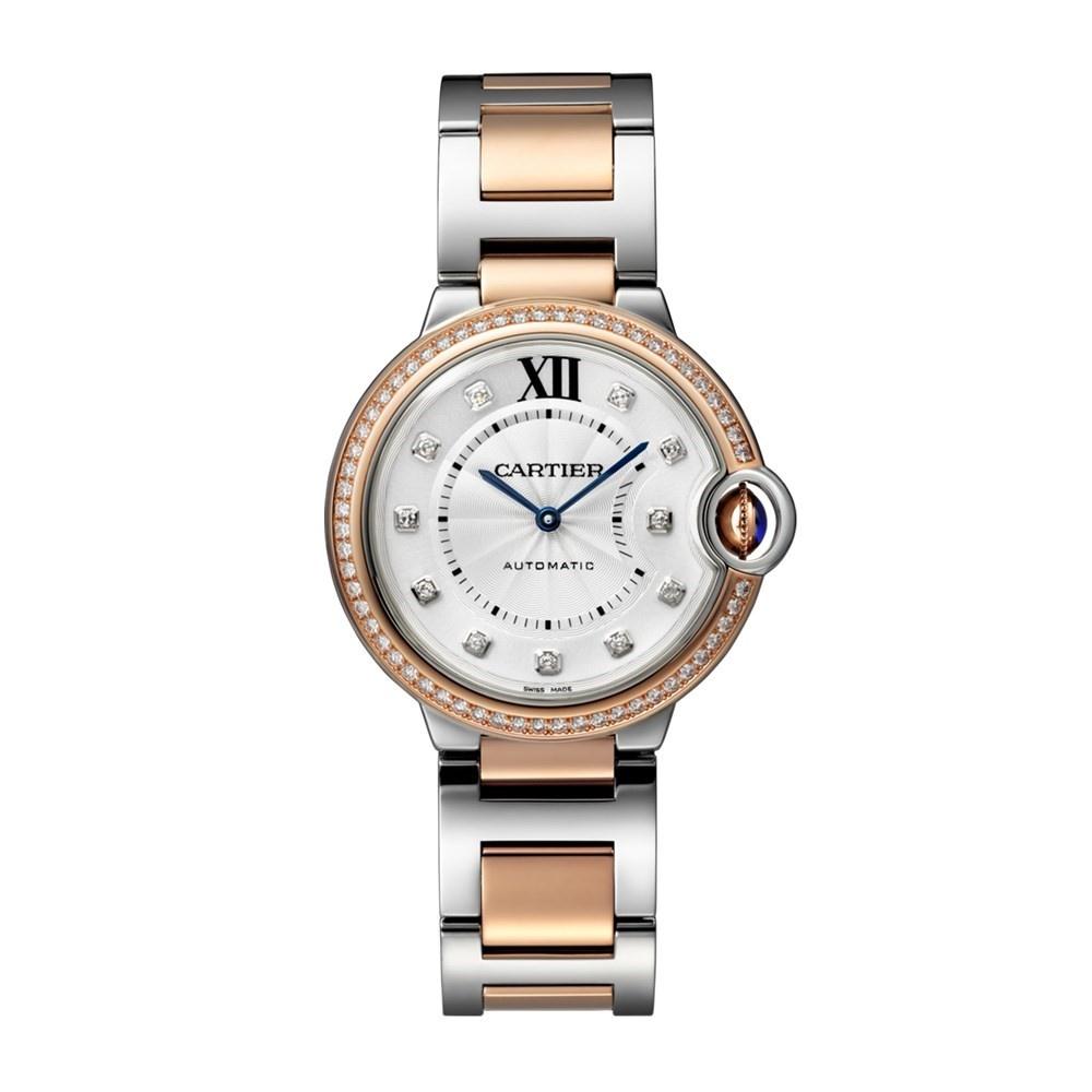 Cartier Women&#39;s W3BB0004 Ballon Bleu Diamonds Two-Tone Stainless Steel Watch
