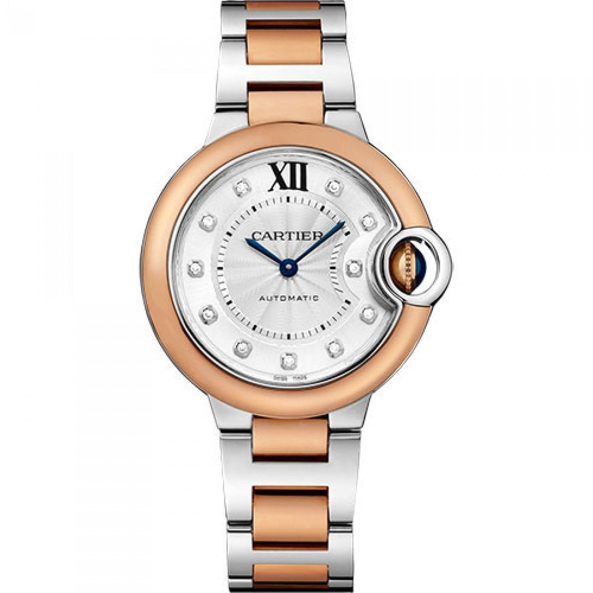 Cartier Women&#39;s W3BB0006 Ballon Bleu Diamonds Two-Tone Stainless Steel Watch