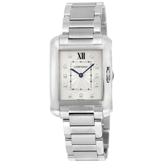 Cartier Women's W4TA0004 Tank Diamond Stainless Steel Watch