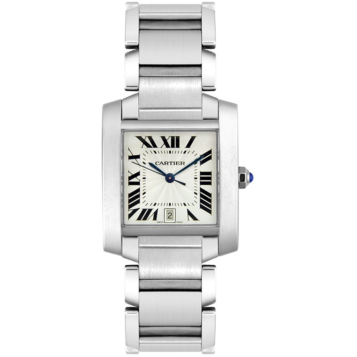 Cartier Men&#39;s W51002Q3 Tank Automatic Stainless Steel Watch