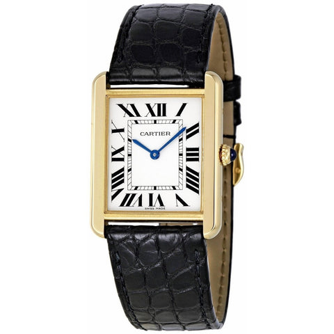 Cartier Women's W5200002 Tank Solo Black Leather Watch