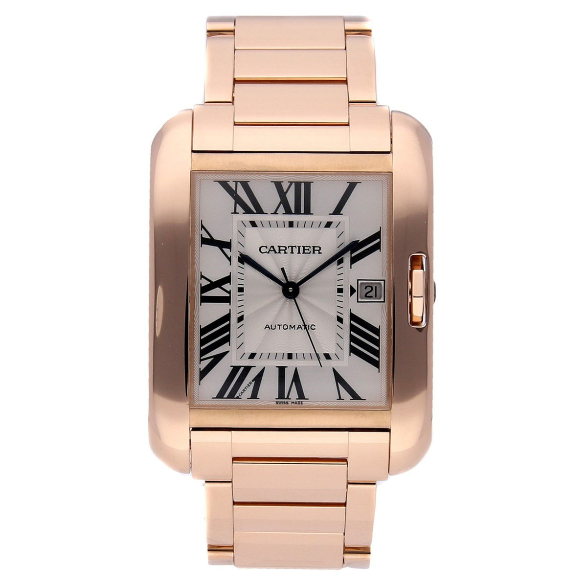 Cartier Men's W5310002 Tank Rose Gold-Tone Stainless Steel Watch
