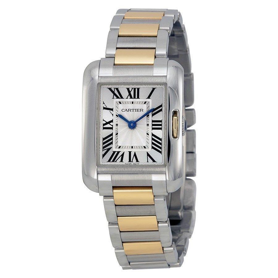Cartier Unisex W5310007 Tank Anglaise 18kt Rose Gold Automatic Two