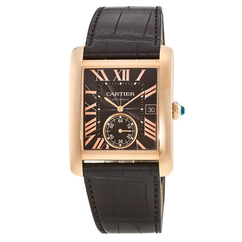Cartier Men's W5330002 Tank Black Leather Watch
