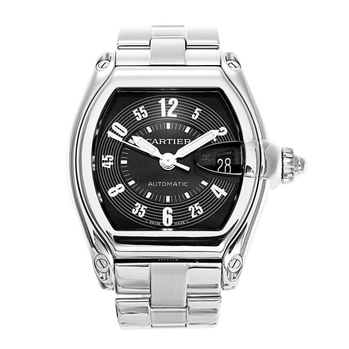 Cartier Men&#39;s W62001V3 Roadster Stainless Steel Watch