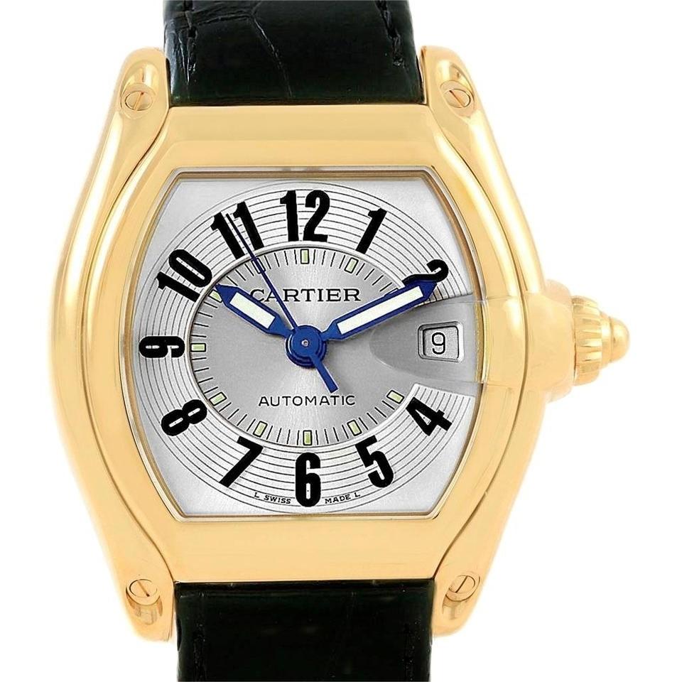 Cartier Men's W62005V2 Roadster Black Leather Watch