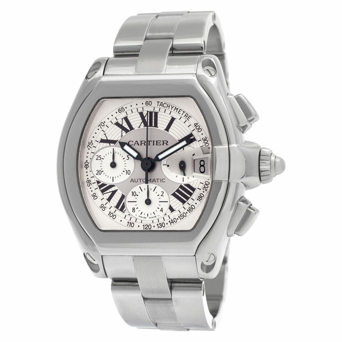 Cartier Men&#39;s W62006X6 Roadster Chronograph Stainless Steel Watch