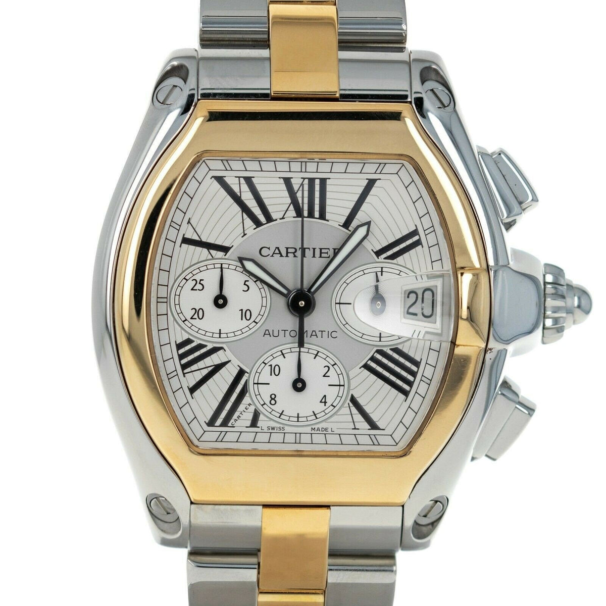 Cartier Men's W62027Z1 Roadster Chronograph Two-Tone Stainless Steel Watch