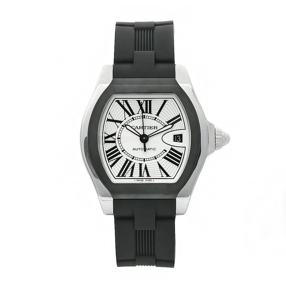 Cartier Men&#39;s W6206018 Roadster Black Rubber Watch