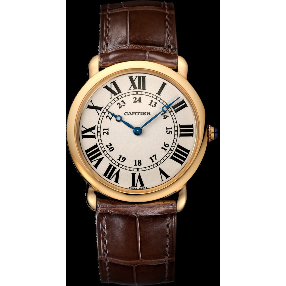 Cartier Men's W6800251 Ronde Louis Brown Leather Watch