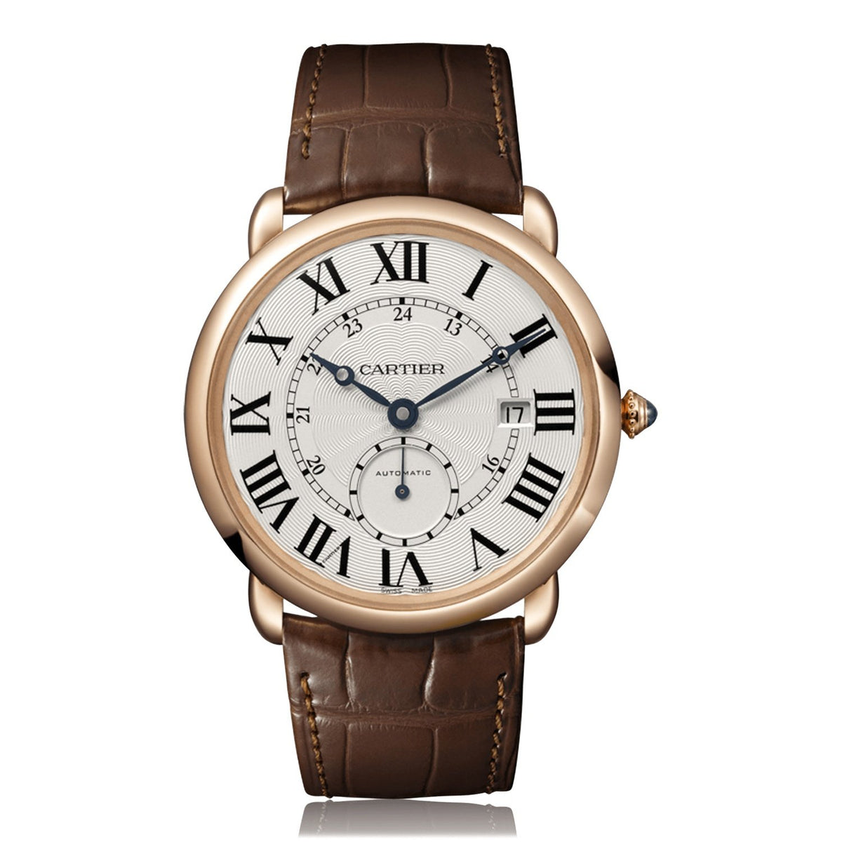 Cartier Men's W6801005 Ronde Louis Brown Leather Watch