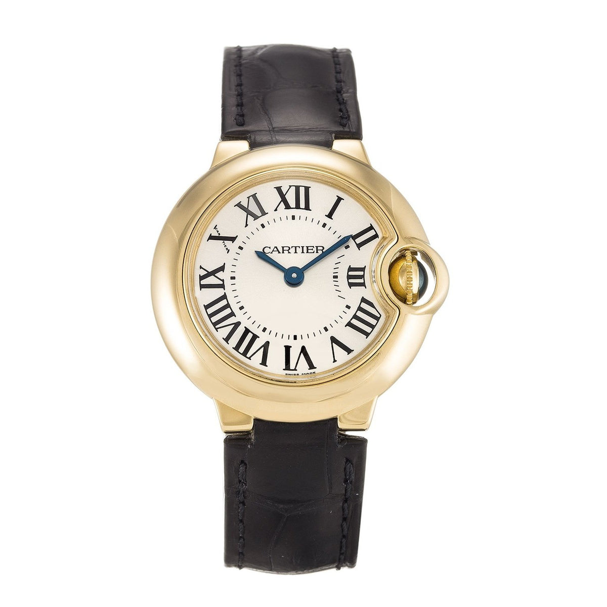 Cartier Women&#39;s W6900156 Ballon Bleu Black Leather Watch