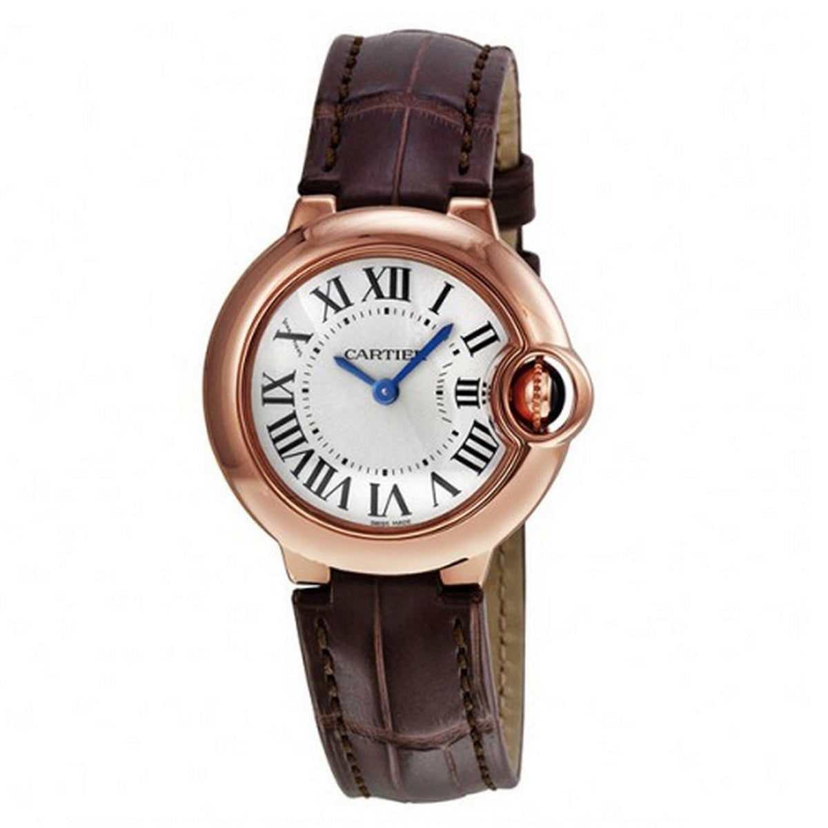 Cartier Women&#39;s W6900256 Ballon Bleu Brown Leather Watch