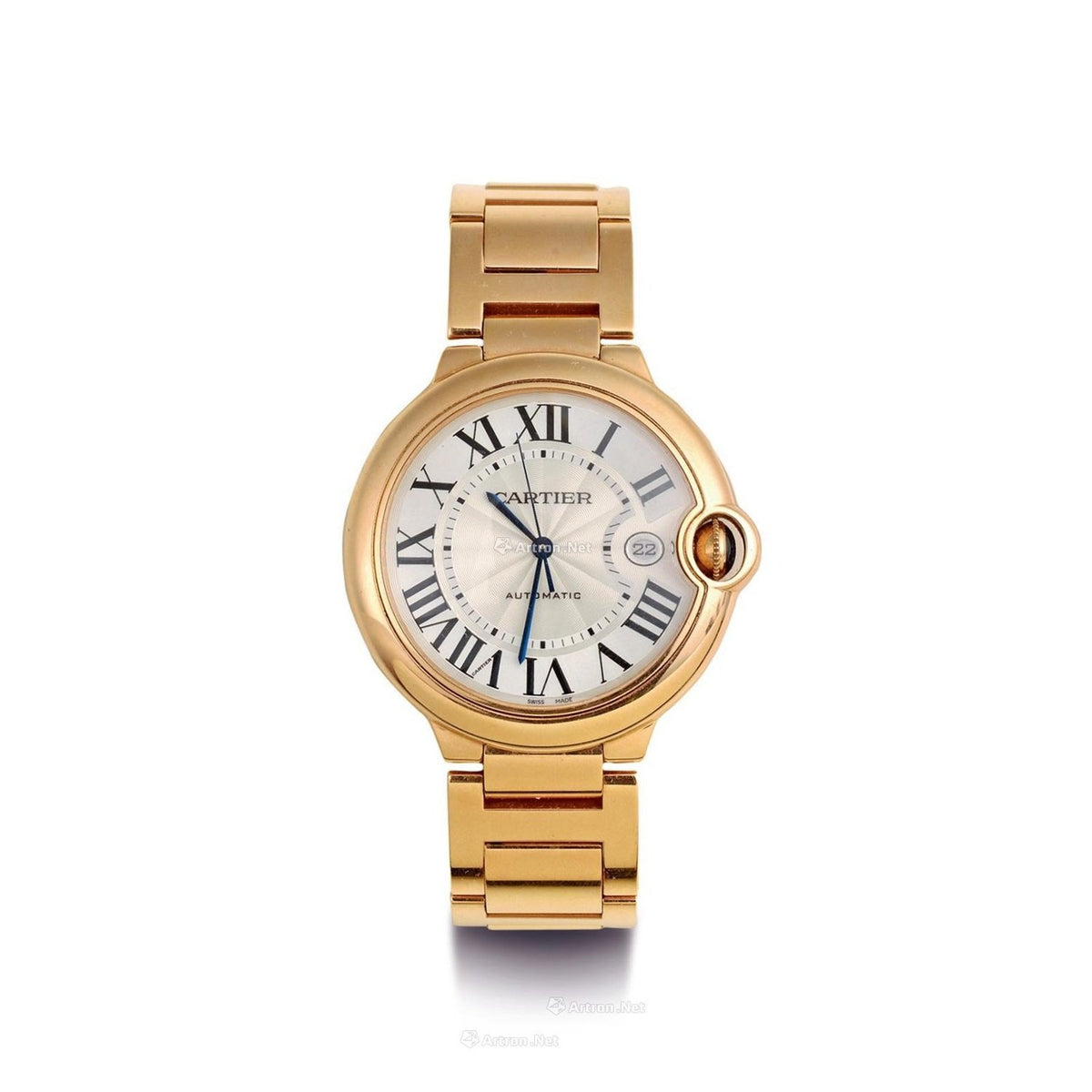 Cartier Men's W69006Z2 Ballon Bleu Rose Gold-Tone Stainless Steel Watch