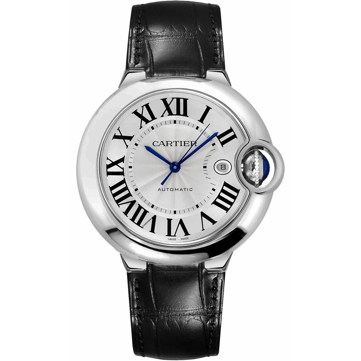 Cartier Men's W6901351 Ballon Bleu Black Leather Watch