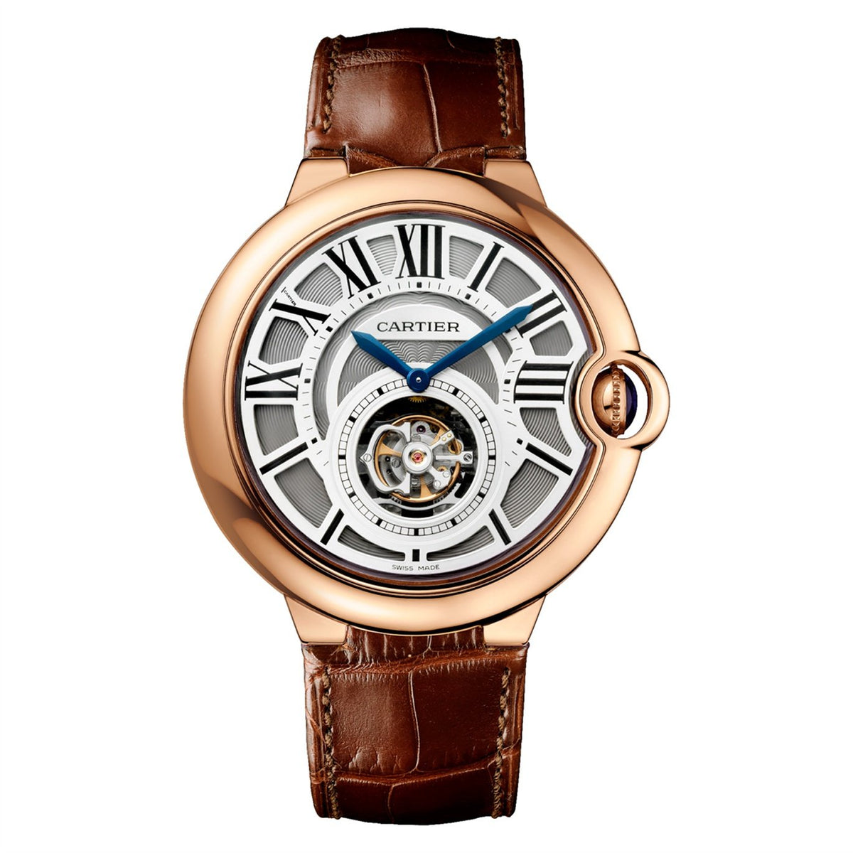 Cartier Men's W6920001 Ballon Bleu Brown Leather Watch