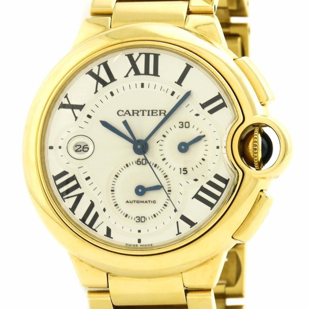 Cartier Men&#39;s W6920008 Ballon Bleu Chronograph Gold-Tone Stainless Steel Watch