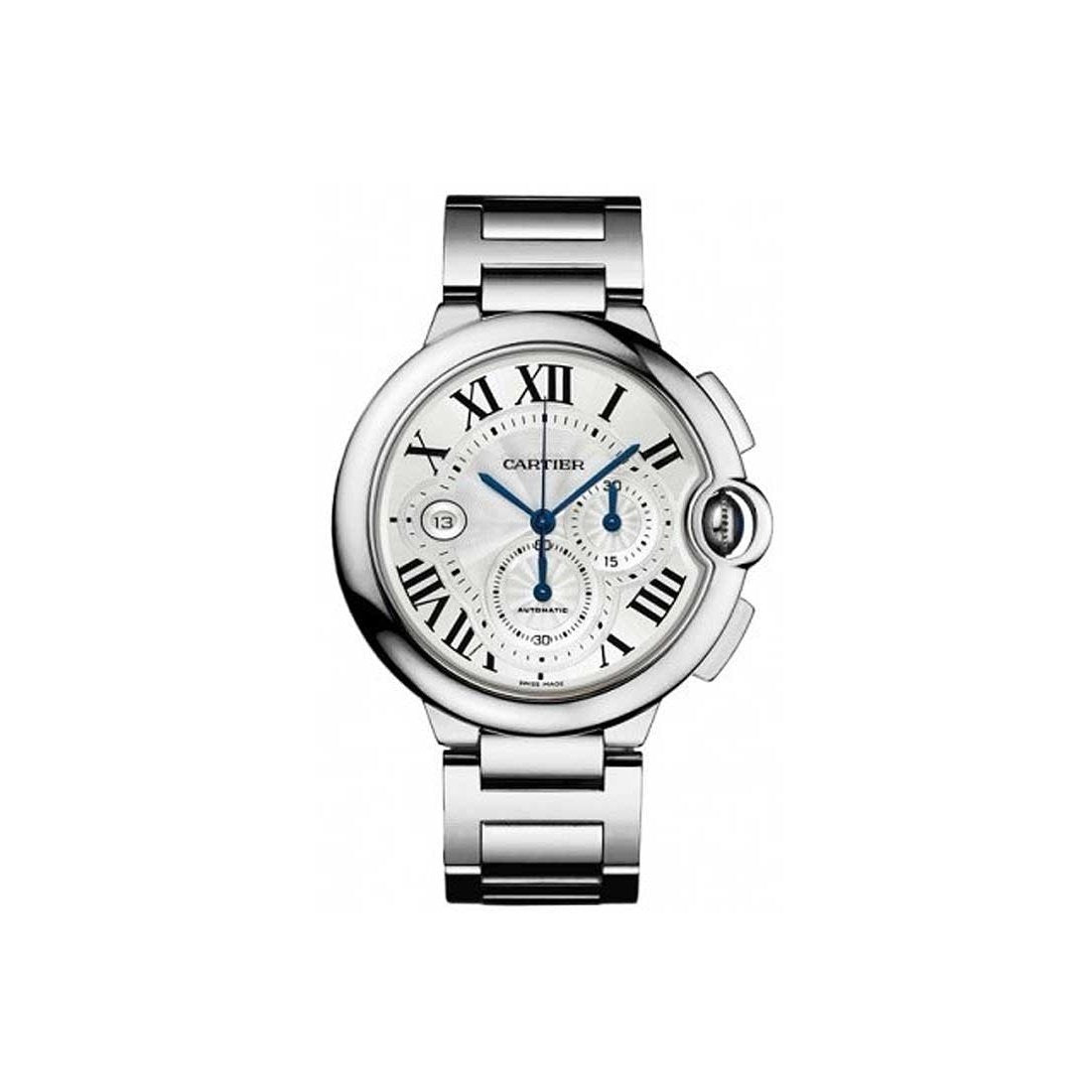 Cartier Men's W6920031 Ballon Bleu Chronograph White Gold-tone Stainless Steel Watch