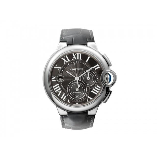 Cartier Men's W6920079 Ballon Bleu Chronograph Black Leather Watch