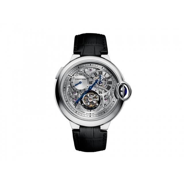 Cartier Men's W6920081 Ballon Bleu Black Leather Watch