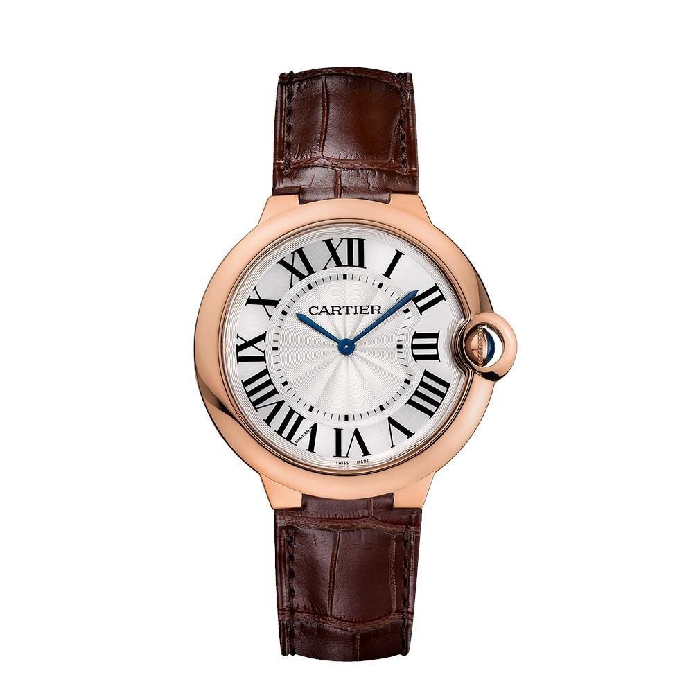 Cartier Men&#39;s W6920083 Ballon Bleu Automatic Brown Leather Watch