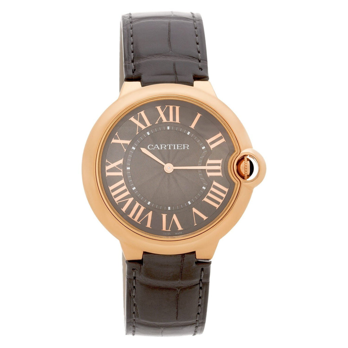 Cartier Men's W6920089 Ballon Bleu Black Leather Watch