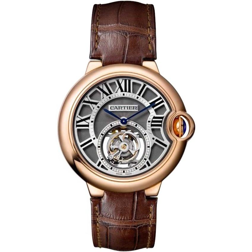 Cartier Men's W6920104 Ballon Bleu De Cartier Brown Leather Watch