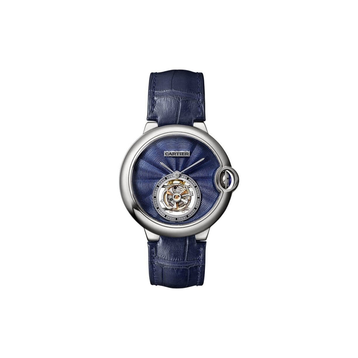 Cartier Men's W6920105 Ballon Bleu Blue Leather Watch