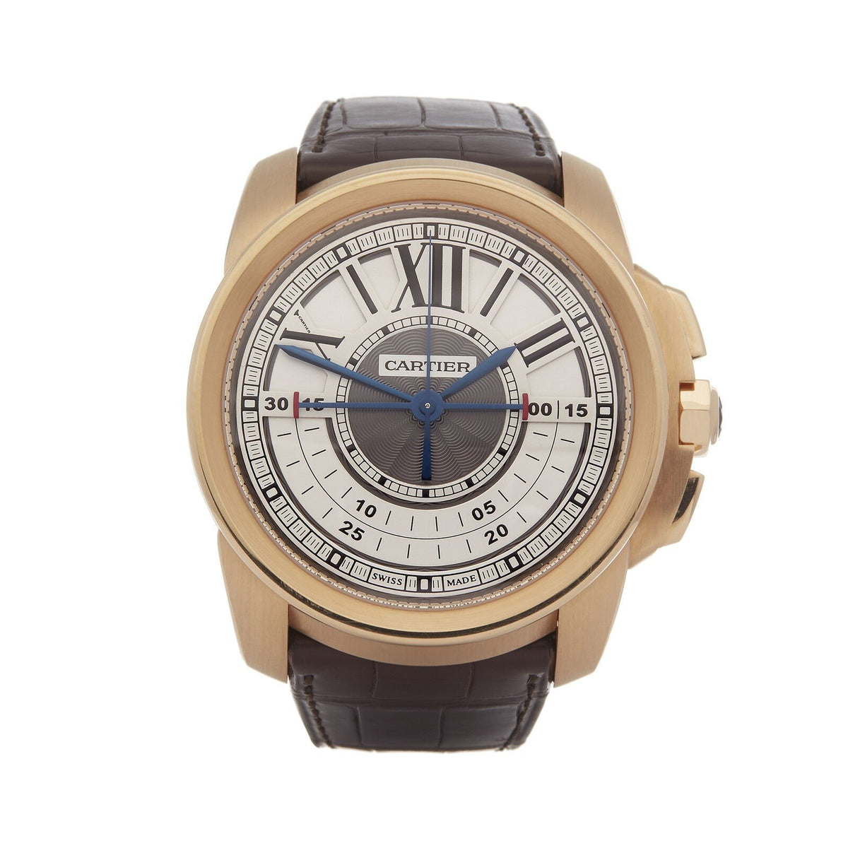 Cartier Men's W7100004 Calibre de Cartier Brown Leather Watch