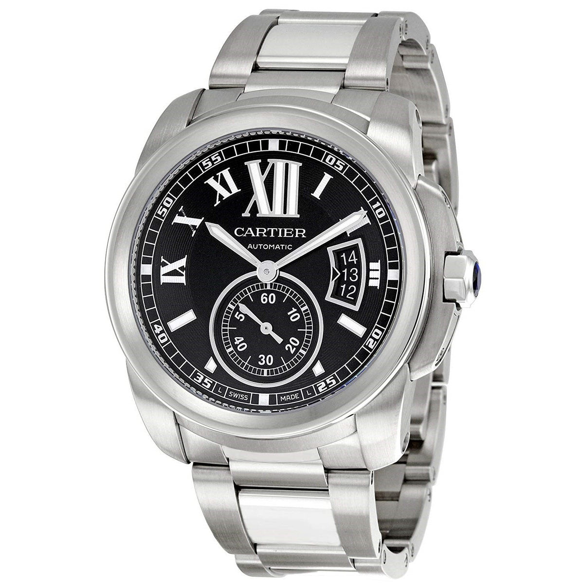 Cartier Men's W7100016 Calibre De Cartier Hand Wind Stainless Steel Watch